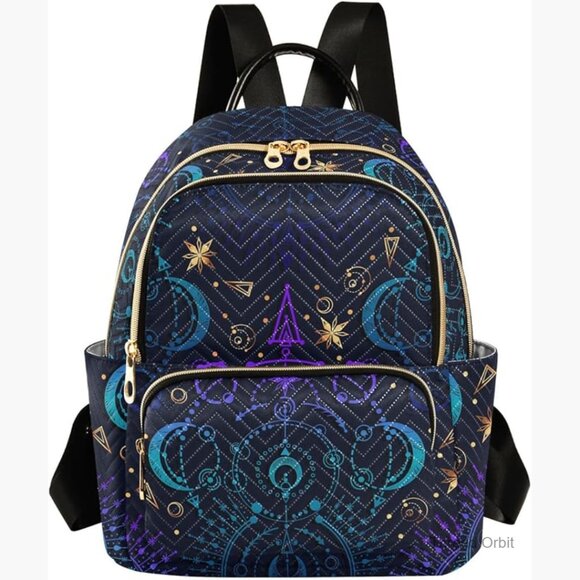 Small Quilted Polyester Backpack with Anti-Theft Pocket for Women Travel